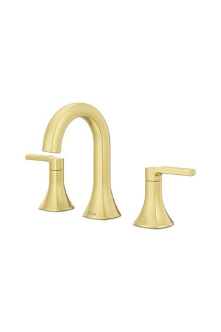 Vaneri Banyo Lavabo Bataryası, 20 Cm Yaygın, 2 Saplı, 3 Delikli, Fırçalanmış Altın Kaplama, Lf049vrıbg Genel
