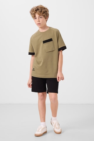 Tommylife Siyah Pamuklu Yumuşak Dokulu Standart Fit Basic Erkek Çocuk Şort - 11293 Siyah