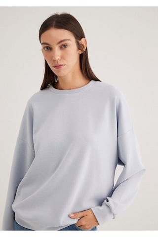 Mavi Kadın Oversize Sweatshırt Halogen Blue 168837-89201 Mavi