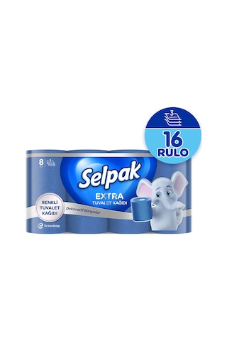Selpak® Extra Renkli Tuvalet Kağıdı 2 x 8'li
