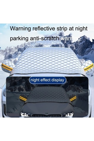 Dancemonkey Araba Kış Ön Cam Kar Kalkanı, 12 Mıknatıs Yorgan, Kalın Araba Giyim