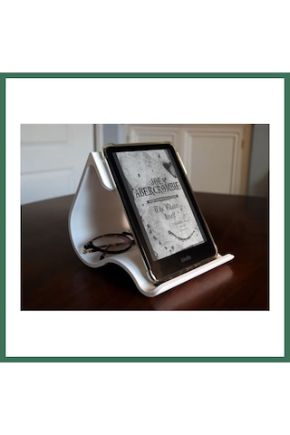En-cag 3d Baskı Kavisli Kitap Ve Kindle Standı Okuma İstasyonu Dalgalı Kitap Tutucu Okuma Standı Beyaz Bss