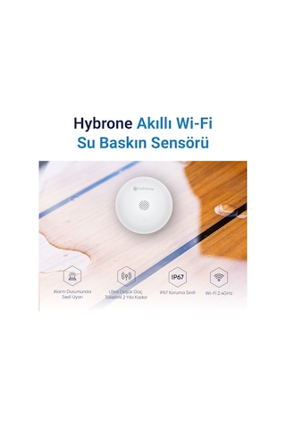 Hybrone Akıllı Wi-fi Su Baskın Sensörü, Yüksek Sesli Anında Uyarı, Uygulama İle Anında Bildirim