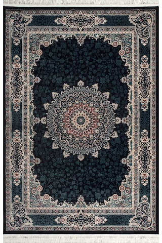 Amasra Mavi Halı Modern Dokuma Halı Yumuşak Oturma Odası Salon Ço Mavi