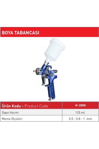 Sappower H2000 Sis ve Gölge Boya Tabancası 0.5 Mm