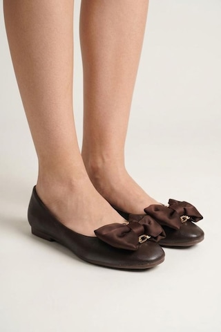 Papuçcity Fendi 03467 Kadın Günlük Fiyonklu Babet Kahve