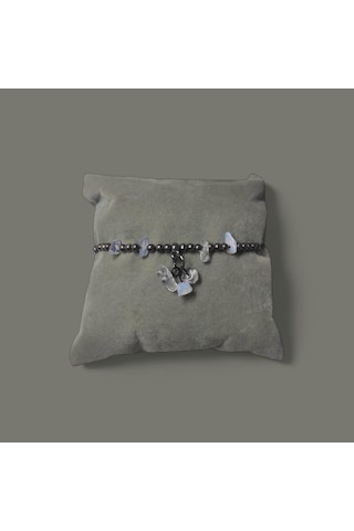 Ay Taşı Halhal Doğal Taş Bileklik Hal Hal Ayarlanabilir İpli Moon Stone Kristalize Kırık Taş Şifalı Halhal Bileklik Şeffaf