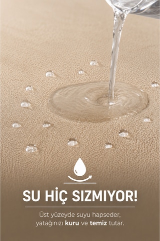 Formeya Pamukkale Kahve Mikro Fitted Sıvı Geçirmez Yatak Koruyucu TekKişilik Alez