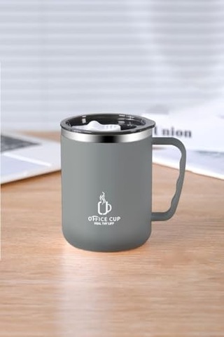 304 L Çelik Gri 500 Ml Kahve El Termos Kupa Mug Cin557gr Çok Renkli