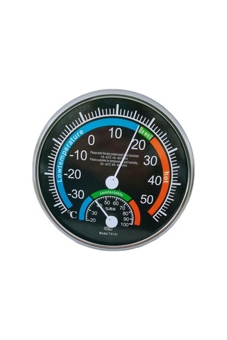 Dancemonkey Bahçe Ofisi Ev Termometresi Higrometre Ekipmanları, Siyah Renkli Model