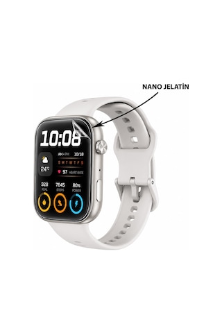 Honor Choice Watch 2ı Uyumlu 3 Adet Şeffaf Ultra Koruyucu Nano Jelatin