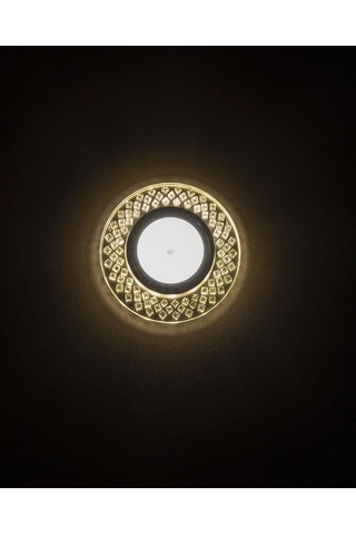 Kristal Cam Spot Kasa Led Çerçeveli Yuvarlak 4000k Sıva Altı Gu10 Duy 1 Adet Bx-316684 Diğer