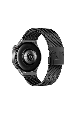 Samsung Uyumlu Galaxy Watch 3 45mm Ucy Krd-25 Metal Hasır Kordon - Gri