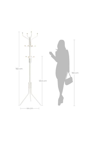 Askı Standı, Sağlam Metal Elbise Askısı, Gardırop Boyu Yaklaşık 182 Cm, Beyaz, Rcr19w