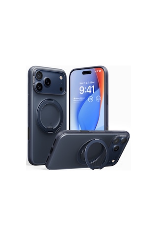Torras Apple iPhone 17 Pro / 18 Pro Uyumlu O Stand R Fitness Serisi Magsafe Kılıf Lacivert