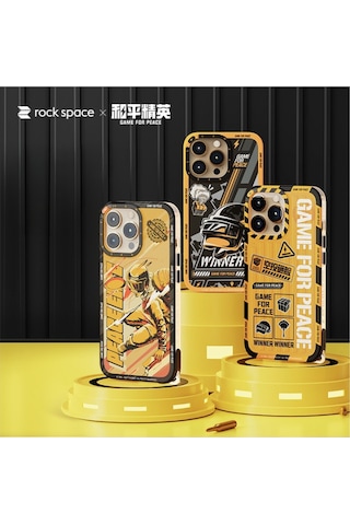 Rock Space Apple Uyumlu iPhone 13 Pro Peace Elite Serisi Kılıf Siyah Pubg Siyah