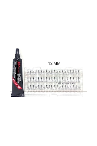 Xp Takma Kirpik Yapıştırıcısı Dark + Takma Tekli 12 MM