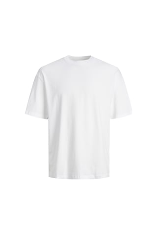 Jack & Jones Büyük Beden Düz Bisiklet Yaka Tisört - Bradley - 12250623 WHITE