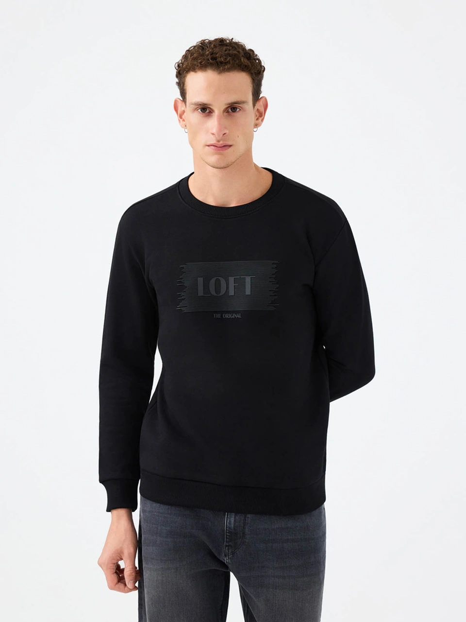 Loft Regular Fit Siyah Erkek Sweatshirt Lf2041079 Siyah