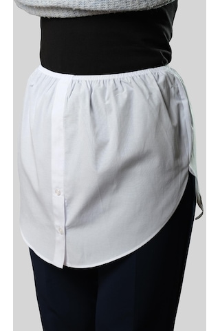 Beyaz Gömlek Etek İçlik Terikoton Düz 1021 42 Beyaz