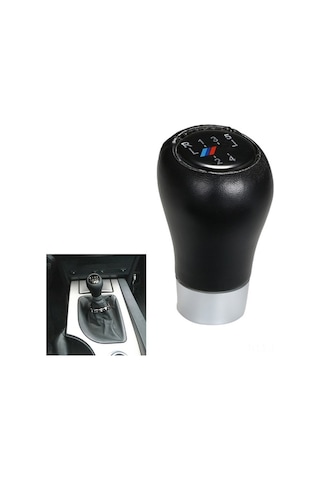 Fortunelane Bmw E90 E92 E60 E39 İçin Posh Deri Vites Topuzu - Konforlu Tasarım, Basit Montaj, Siyah Siyah