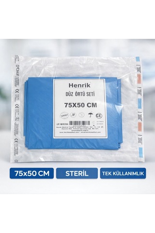 Henrik 75x50 Steril Deliksiz Düz Örtü 10 Adet