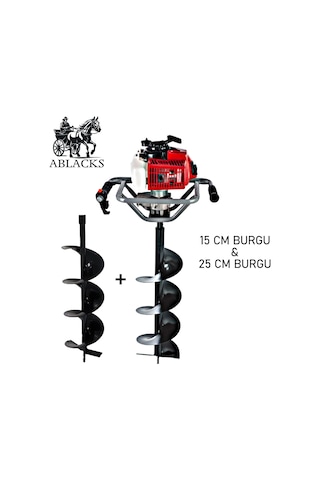 Ablacks C-52 Toprak Burgu Makinesi 15 - 25 CM Çift Burgulu