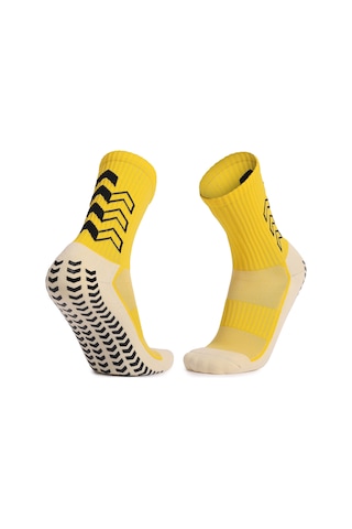 Lemestar Spor Çorapları: Yüksek Amortisörlü, Kayma Önleyici, Nisastalı Tabanlı, Orta Boy, Basketbol Futbol Bisiklet Sporları İçin Sarı