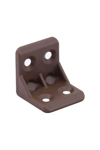 Mobilya Eşya Dolap Köşebent Bağlantı Sabitleme Sabitleyici L Gönye 25x25x25 Mm Kahverengi 10 Adet Kahverengi