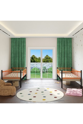 Missidea Metis Ayrılabilir 4 Korkuluklu Metal Ranza Ve Karyola Seti Turuncu 90x200 Cm 90 x 200 CM