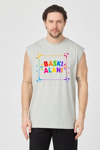 Urbantrendstore Kişiye Özel Baskı Sporcu Atleti Unisex Kişiye Özel Baskılı Tişörtler %100 Pamuk Rahat Oversize Günlük Spor Tatil Gri