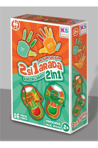 KS Games 2si1 Arada Bağcıklar ve Parmalar Eğitici Oyun