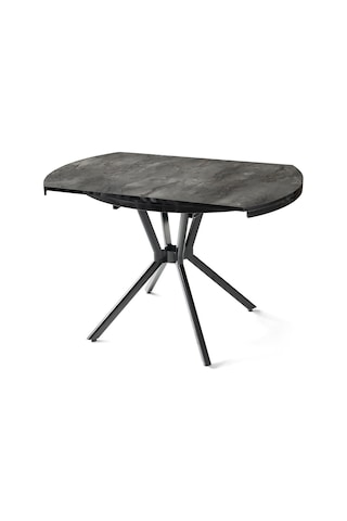 Bade Mdf Oval Highgloss Açılır Mutfak Masası 73x120 001