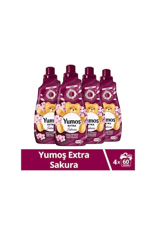 Yumoş Extra Konsantre Yumuşatıcı Sakura 4 x 1440 ML