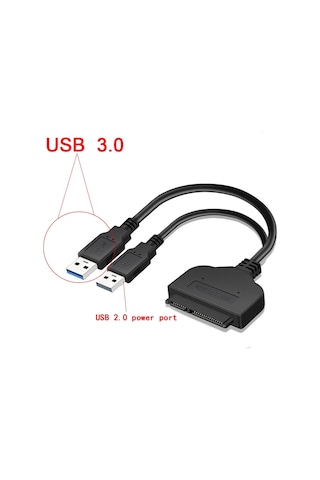 SSD HDD Bağlantı Kablosu USB 3.0 2.5" Sata Harici Disk Kablo USB