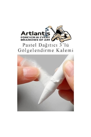 Pastel Dağıtıcı Gölgelendirme Kalemi 3 Lü 1 Paket Kaynaştırma Kalemi Kara Kalem Dağıtıcı Kalem Kağıt Kalem