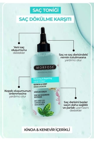 Morfose Kinoa Ve Kenevir İçeren Dökülme Karşıtı Saç Toniği 300ml