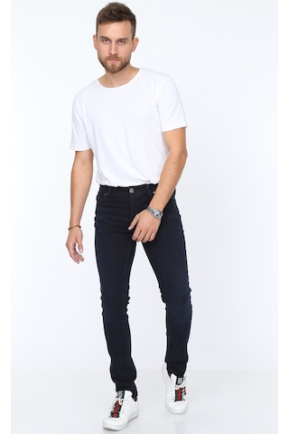 Digital Jeans Örme Hamur Kumaş Dar Kesim Slim Fit Erkek Ko Lacivert Açık Gri