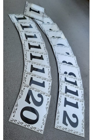 Kapı Numarası 5.5x6.5 Cm Kendinden Yapışkanlı No:1 den 20’E