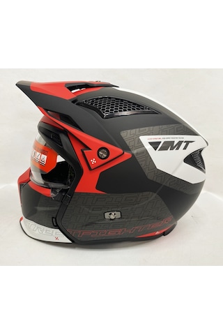 Şefaf ve Siyah Cam + Mt Streetfighter Sv Totem B15 Modüler Motosiklet Kaskı