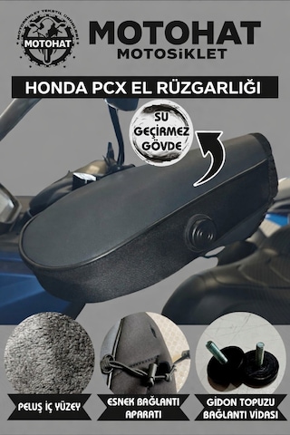 Honda Pcx Uyumlu El Rüzgarlığı - Su Geçirmez - Elcik Koruma Rüzgarlık