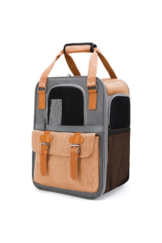 Cbtx Açık Taşınabilir Omuz Evcil Hayvan Sırt Çantası El Katlanabilir Nefes Alabilir Kedi Çantası Stil 6 Turuncu