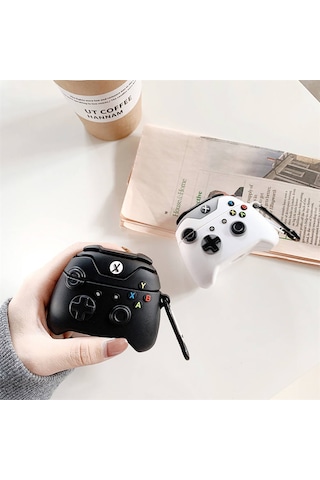 E2M Airpods Pro Uyumlu Kılıf Joystick Beyaz