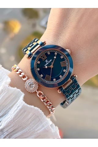Daniel Klein Seramik Kordon Taşlı Kadran 2 Yıl Garantili 3 Atm Kadın Kol Saati+bileklik Hediyeli Sm6 Rose Gold