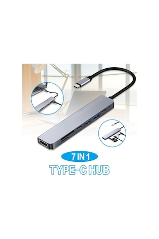 Daytona Cf08 Type C To Hdmı Sd Tf Usb 3.0 Pd Hub Çevirici Adaptör