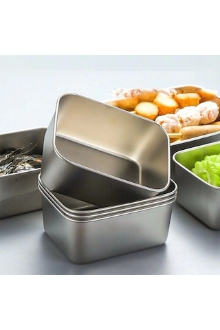 Paslanmaz Çelik Saklama Kabı Çok Renkli