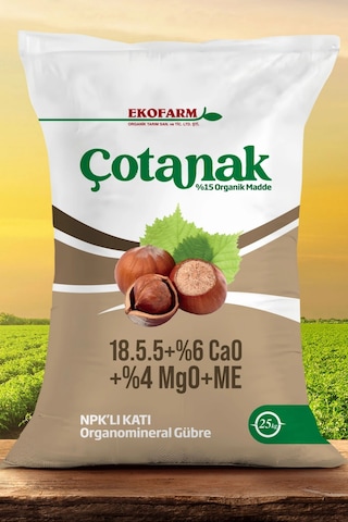 Ekofarm Çotanak 18.5.5+6 Cao+4 Mgo+15 Hf+me -%15 Organik Madde Npk'lı Gübre 25 Kg 25 KG
