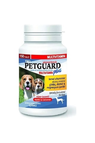 Petguard Çinko Demir Magnezyum ve Ekstra Mineralli Köpek Multivitamin 150 Tablet