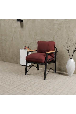 Mb Garden Furnıture Simetri Model, Balkon, Bahçe,cafe, Mutfak,metal Koltuk Takımı, Bahçe Takımı , Çay Seti, Tekli Koltuk Bordo