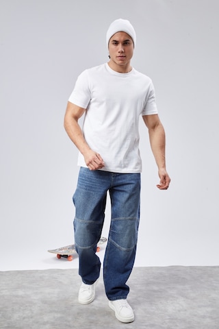 Cedy Denim Cedy Denım Yüksek Kalite Erkek Yüksek Bel Skater Baggy Jeanpantolon C362 Mavi